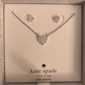 Kate Spade Yours Truly Pave Studs And Mini Pendant Set